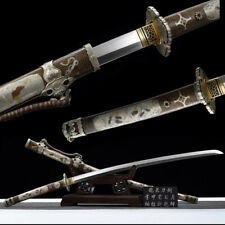 Japanese Officer Sword Samurai Katana Sharp 1095High Carbon Blade Copper Sheath