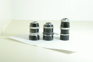D mount lenses PIZAR 5,5mm,  YVAR 13mm, YVAR 36mm Bolex from Pillard D8L