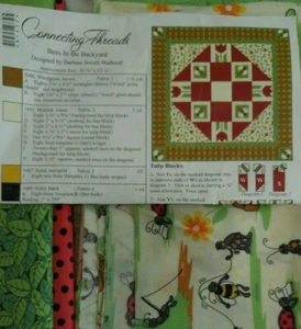 Connecting Threads Quilt Kit BEES IN THE BACKYARD Patchwork Walhood 62"x62" - Bild 1 von 11