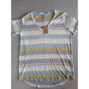 Joules Women 10 Tops Summer Blouse Stripes Embroider Multi-color - Picture 1 of 9