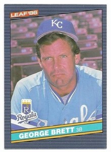 GEORGE BRETT 1986 Leaf Baseball card #42 Kansas City Royals EX+/EX