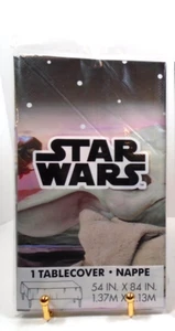 Set 2 copritavolo in plastica Star Wars The Mandalorian Baby Yoda 54" x 84" nuovo con scatola - Foto 1 di 5