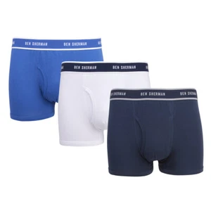 BEN SHERMAN 1 Pack Mens Boxer Shorts Trunks Designer Underwear Cotton Rich Gift - Picture 1 of 8