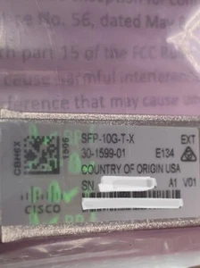 NEW Cisco SFP-10G-T-X Gigabit optical power conversion module Original w/Hologra - Picture 1 of 2