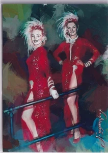 Tarjeta impresa giclee firmada por artista Marilyn Monroe y Jane Russell #12 23/50 2022 - Imagen 1 de 2