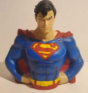 DC COMICS SUPERMAN PLASTIC FIGURAL BUST COIN BANK MONOGRAP PRODUCTS - Imagen 1 de 5