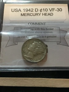 1942 D USA, Mercury Head Dime. - Picture 1 of 8