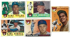 5 Chicago Cubs Baseball Cards Topps TCG Taylor Anderson Averill Bilko Scheffing - Picture 1 of 2