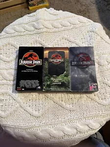 Jurassic Park, The Lost World, Jurassic Park III VHS Lot Trilogy, Tested - Picture 1 of 7
