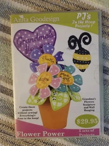 Anita Goodesign Project Collection Emb Designs Grandma's Flowers Sculpture and W - Picture 1 of 2