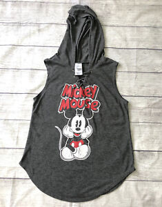 Disney Mickey Mouse Juniors / Teen size S (3-5) Gray Lace Up, Hooded, Gray