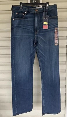 Jeans masculino DANIEL CREMIEUX azul relaxado ajuste reto jeans stretch 36x36 novo com etiquetas - Imagem 1 de 4