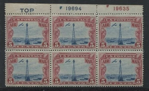 USA 1928 5 cents Airmail Plate Block of 6 unmounted mint NH - Picture 1 of 1