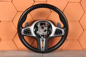 BMW X3 G01 M F97 X4 G02 F98 LCI PALETTES CUIR VOLANT D'ORIGINE 9G02693 - Foto 1 di 16