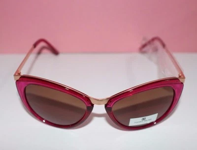 RARO, Óculos de Sol Feminino Ivanka Trump IT 104 77 Armação de Framboesa, Lente Marrom  - Imagem 1 de 4