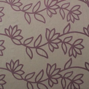 DESIGNER LEANNA TIFFANY PURPLE EMBROIDERED RAILROADED MULTIUSE FABRIC BTY 57"W - Picture 1 of 5