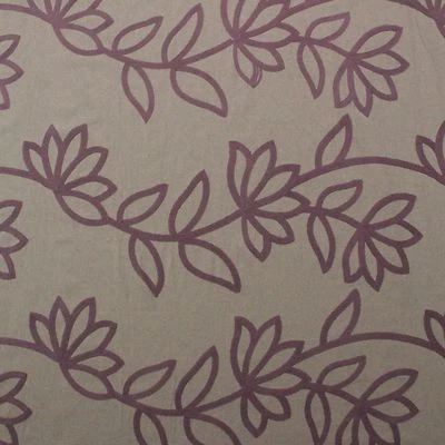 DESIGNER LEANNA TIFFANY PURPLE EMBROIDERED RAILROADED MULTIUSE FABRIC BTY 57"W - Image 1 of 4