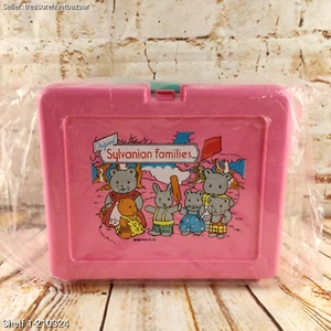 Vintage SYLVANIAN FAMILIES Bluebird Toys Lunch Box Pink BRAND NEW