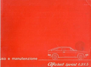 Alfa Romeo Alfasud Sprint Original Use and Maintenance Booklet 4/ 1978 - Picture 1 of 1