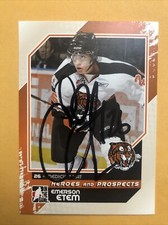 Emerson Etem Signed Medicine Hat Tigers WHL Card Anaheim Ducks 2