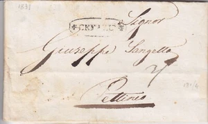 VORPHILATELIE SIZILIEN 1831 BRIEF von CEFALU nach KAMM - Bild 1 von 4