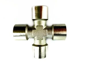 Kreuz-Stück 4x 1/4 Zoll Innengewinde Zapfanlage Druckminderer usw. - Bild 1 von 1