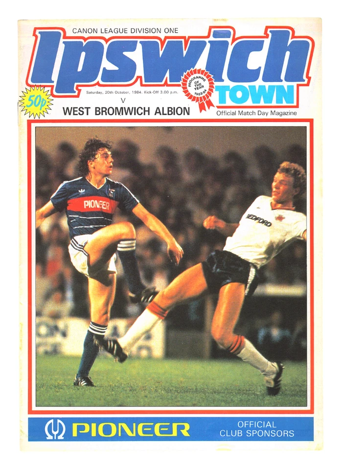 Ipswich Town v West Bromwich Albion 1984-1985 Division One 20/10/1984 - Image 1 of 1