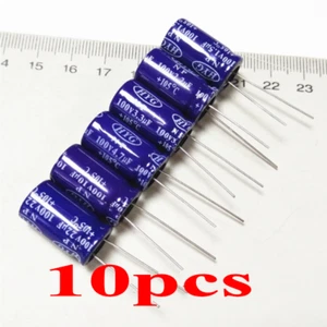 10pcs 1.5/2.2/4.7/6.8/10/15uf 100v 13×21mm radial audio vertical NP capacitors - Afbeelding 1 van 1