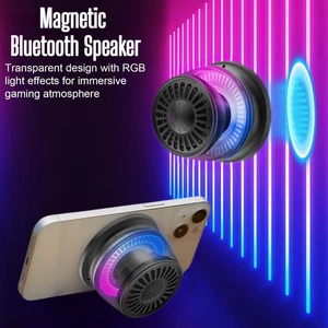 Mini Altavoz Magnético Bluetooth Sonido Estéreo con Luces RGB, TWS, Soporte para Teléfono - Imagen 1 de 18