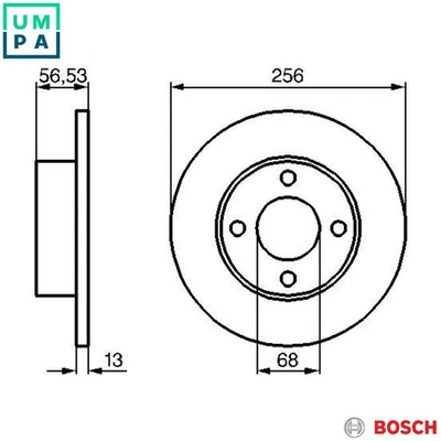 2x BRAKE DISC 0 986 478 130 FOR AUDI ABT 2.0L 1Z/AAZ 1.9L ABM 1.6L 4cyl 80 - Image 1 of 4