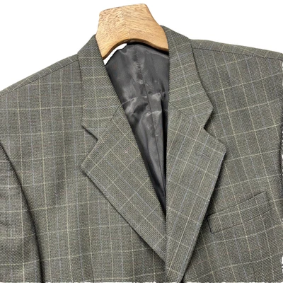 Blazer Ermenegildo Zegna Para Hombres 38 Gris Abrigo Deportivo de Lana a Cuadros Vitale Biella Italia Foto 1 de 4