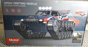 RC Drift Tank Car, 1:12 2.4GHz Alloy Spray Off-Road RC Tank Crawler - Picture 1 of 6