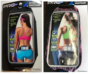 Étui pour smartphone PROStrength ActiveWaistband/poche clé/trou de fil d'écouteur (2 roses/1 bk) - Photo 1 sur 6