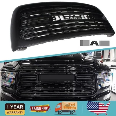 Front Bumper Grille For 2013-2018 Ram 2500 3500 LTD Style Black Grill W/Access - Image 1 of 4