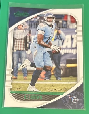 2020 Panini Absolute Football A.J. Brown card Green foil #87 Tennessee Titans - Image 1 of 2