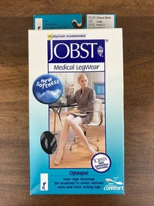 Jobst Calze Mediche a Compressione Ginocchio CT 20-30 mmHg Classiche Nero GRANDE - Foto 1 di 5