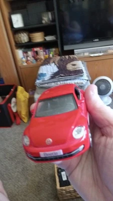 Uni Fortune Volkswagon New Beetle 2012 Diecast Car 1:32 Scale Blue RMZ City - Image 1 of 4