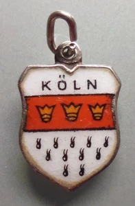 Anhänger - Bettelarmband - Wappen Email - Köln    - 800 er Silber - Bild 1 von 2