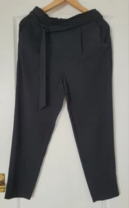 M&Co Petite Black Pull On Trousers, Elasticated Waist, Size 10 - Picture 1 of 6