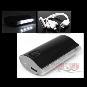 5200MAH BACKUP BATTERY CHARGER MICRO USB BLACK GALAXY S3 S4 NOTE TAB KINDLE FIRE - Photo 1 sur 1