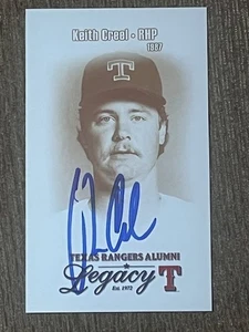 Texas Rangers Alumni Legacy Team Karte Keith Creel HANDSIGNIERT - Bild 1 von 1