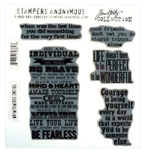Juego de sellos de goma Tim Holtz Adling, 7 por 8,5 pulgadas, camino con palabras - Imagen 1 de 3