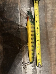 SEÑUELO DE PESCA LUCIO LUCIO ALMIZCLE CEBO GRÚA 208 8 PULGADAS hecho a mano personalizado - Imagen 1 de 17