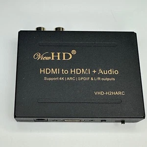 ViewHD VHD-H2HARC HDMI Audio Extractor – 4K@30Hz, ARC, Optical & RCA Out - Picture 1 of 6
