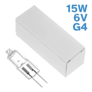 1pc G4 6V 15W JCD Clear Light Globe Microscope Bulb Halogen Bi-Pin Dimmable - Picture 1 of 4
