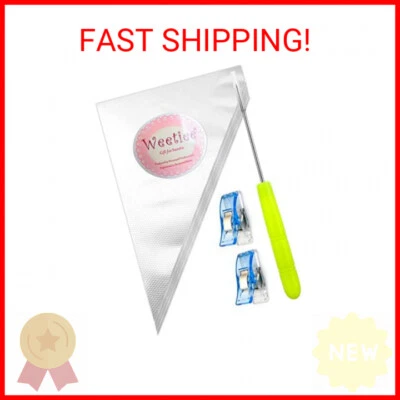 Tipless Piping Bags - 100pcs 12-Inch Disposable Piping Pastry Bag for Royal Icin - Image 1 of 2