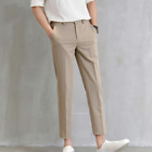 Men's Slim Straight Work Pants Casual Korean Business Office Suit Pants Trousers
