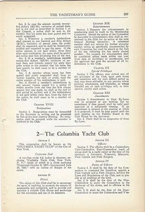 Constituciones y estatutos de clubes náuticos de Nueva York y Columbia Yachtsman 1935 - Imagen 1 de 2