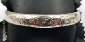 Brazalete de plata esterlina con sello Chester Smith Ewen & Stylic Ltd 1957 grabado - Imagen 1 de 9
