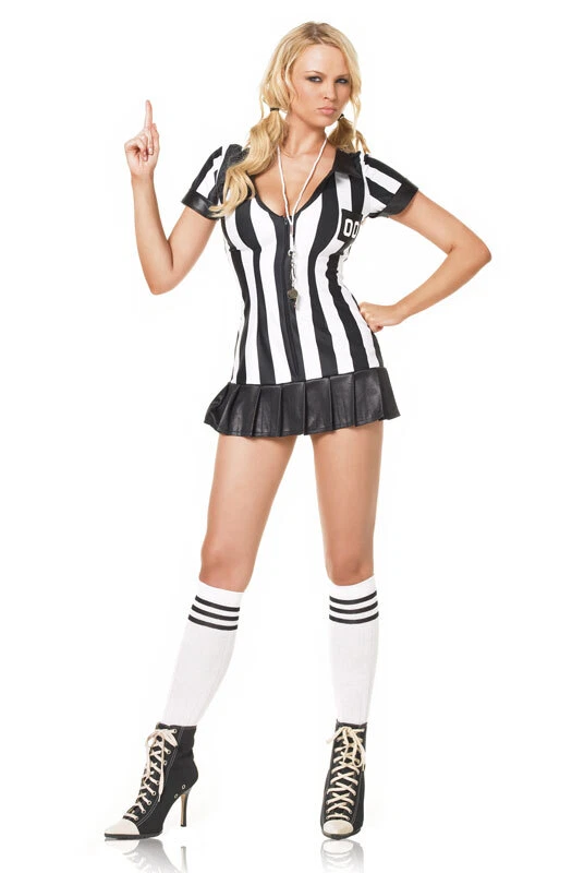 Disfraz de uniforme de árbitro oficial del juego para mujer adulto Foto 1 de 1